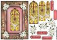 Stained Glass Cross with Lielis in Pink Sbs
