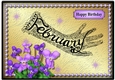 February Birthstone Amethyst and Violet Flower A4