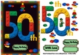 50th Birthday Building Block Original colors