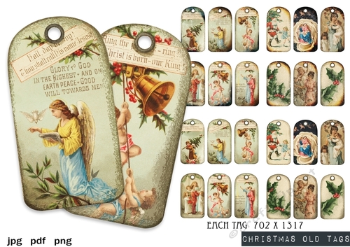 Christmas Old Tags