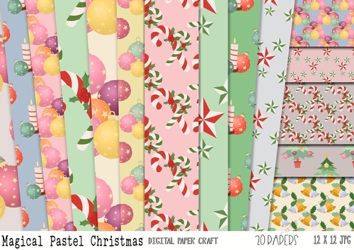 MAGICAL PASTEL CHRISTMAS PAPERS
