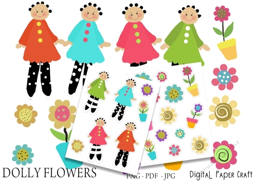 Dolly Flowers Clipart