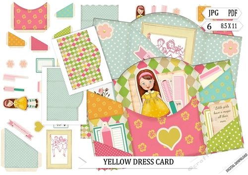 Yellow Dress Card