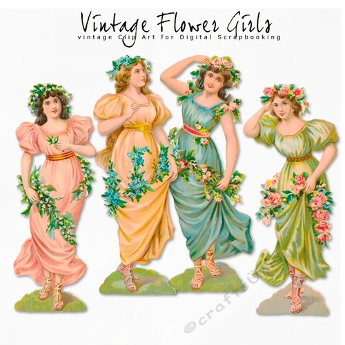 Vintage Flower Girls