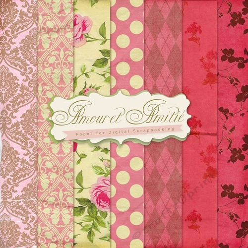 Amour et Amitié - Vintage Style Paper Kit