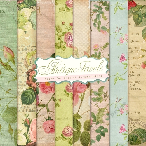 Antique Frivole - Kit of Scrap Backgrounds