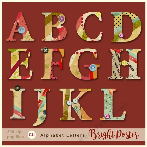 Bright Poster - Kit of Alphabet Capital Letters 