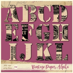 Vintage Paper Alpha