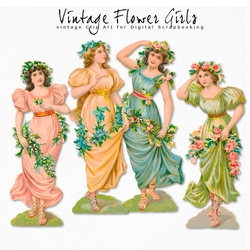 Vintage Flower Girls