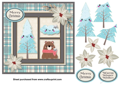 Winter Forest Christmas Bear