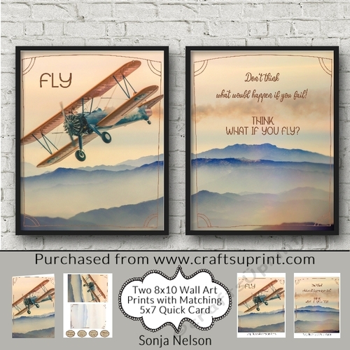 Quick Card & Matching 8X10 Wall Art Prints - Fly
