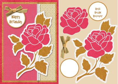 Simple Elegant Rose Birthday Get Well