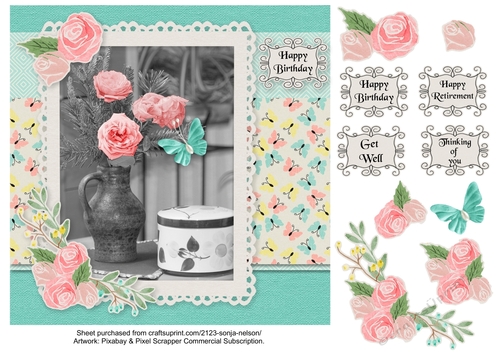 Butterfly Roses Birthday, Get Well, Retirement, Thinking of You