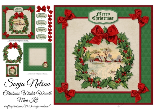 Christmas Wreath Winter Scene Mini Kit