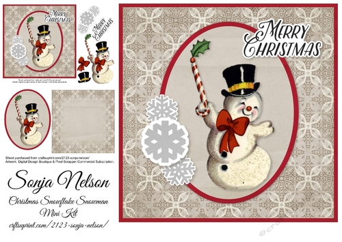 Christmas Snowflake Snowman Mini Kit