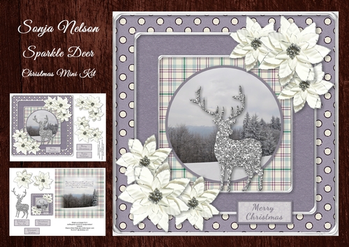 Sparkle Deer Christmas Mini Card Kit