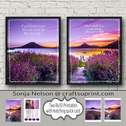 Two 8X10 Wall Art Prints & Matching Quick Card - Life Purpose