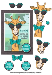 Stretch out the fun giraffe 5X7