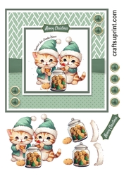 Cookie Jar Christmas Cats