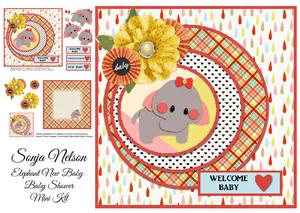 Image of cup679377_2123 - Baby Shower New Baby Elephant Rain Mini Kit