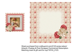 Framed Food and Floral Quick Card Sheet Insert and Gift Tag