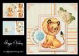 Vintage Lion New Baby Boy or Birthday Mini Kit