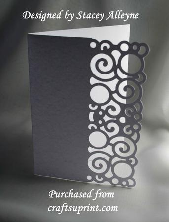 Curly Edge Card - Sil