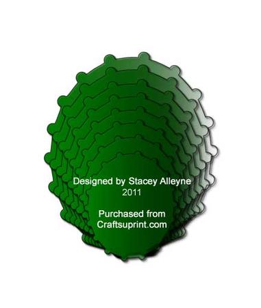 Colonial Fleur Oval Nestie Mat 2 - Sil