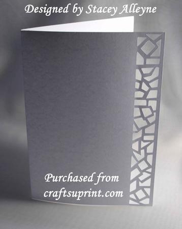Crazy Edge Mosaic Card 1- Sil