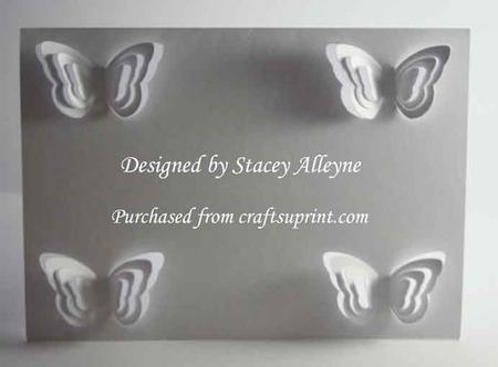 One Cut 3D Butterflies Card No 4