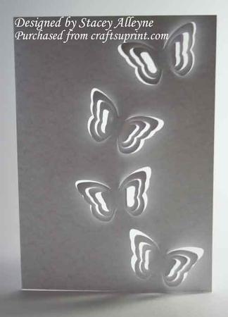 One Cut 3D Butterflies Card No 7