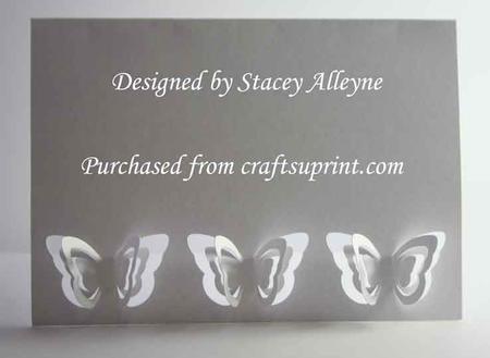 One Cut 3D Butteflies Card No 10