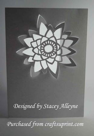 Cut N Pop Water Lily Card - Sil