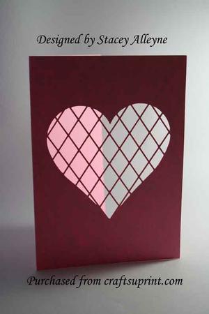 Lattice Heart Card - Sil