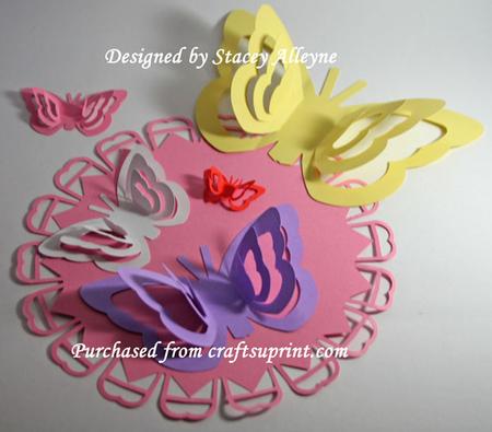 One Cut 3D Butterflies - Sil