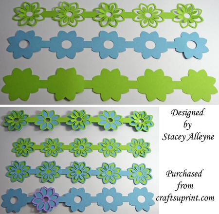 Poppin 3D Flowers Ribbon 2 - Sil