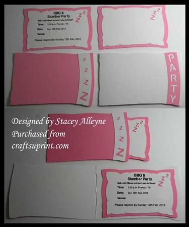 Slumber/pyjama Party Invitation - Sil