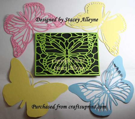 Stained Glass Butterfly & Card - Sil