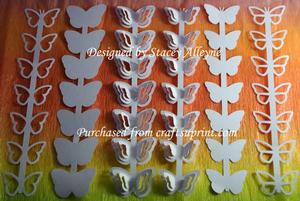 3D Butterflies Ribbon Vert Reg - SVG