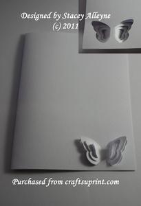 One Cut 3D Butterflies Card No 11 Intlocking Portrait - GSD