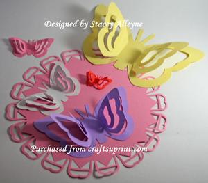One Cut 3D Butterflies - Sil