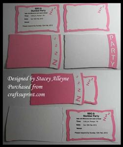 Slumber/pyjama Party Invitation - Sil