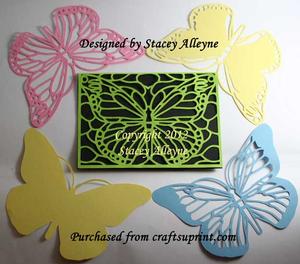 Stained Glass Butterfly & Card - Sil