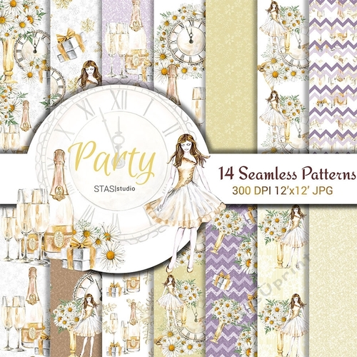 New Year Watercolor Paper, Winter Party Background Illustration, Graphics Resources, Champagne Gold Fashion Illustration, Midnight