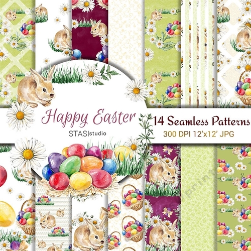 Easter Watercolor Paper Pack