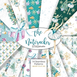 The Nutcracker Ballet Ballerina Christmas Patterns Christmas Fashion Printables DIY