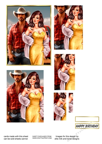 The cowboy and the lady 2 Oblong pyramage