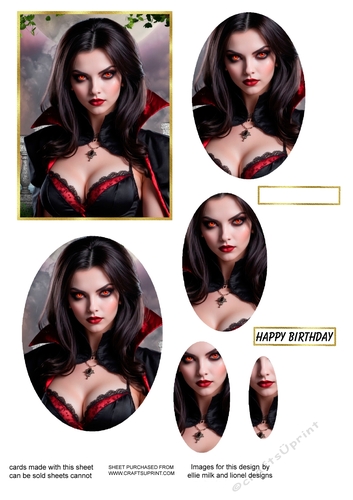 Lady vampire 1 oval pyramage