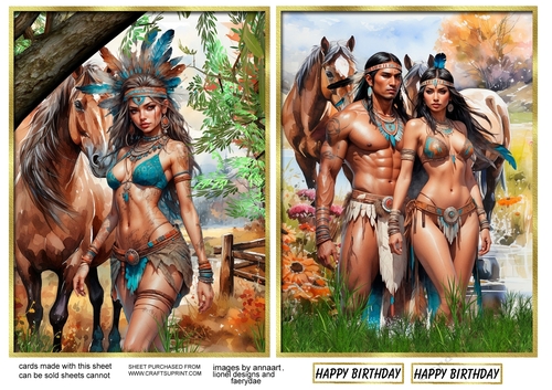 Wild horses 5 and 6 toppers/quick cards