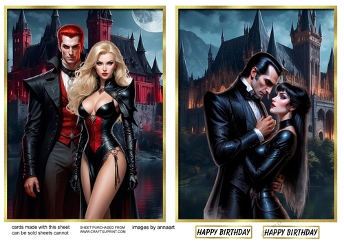 Vampire love 1 and 2 toppers